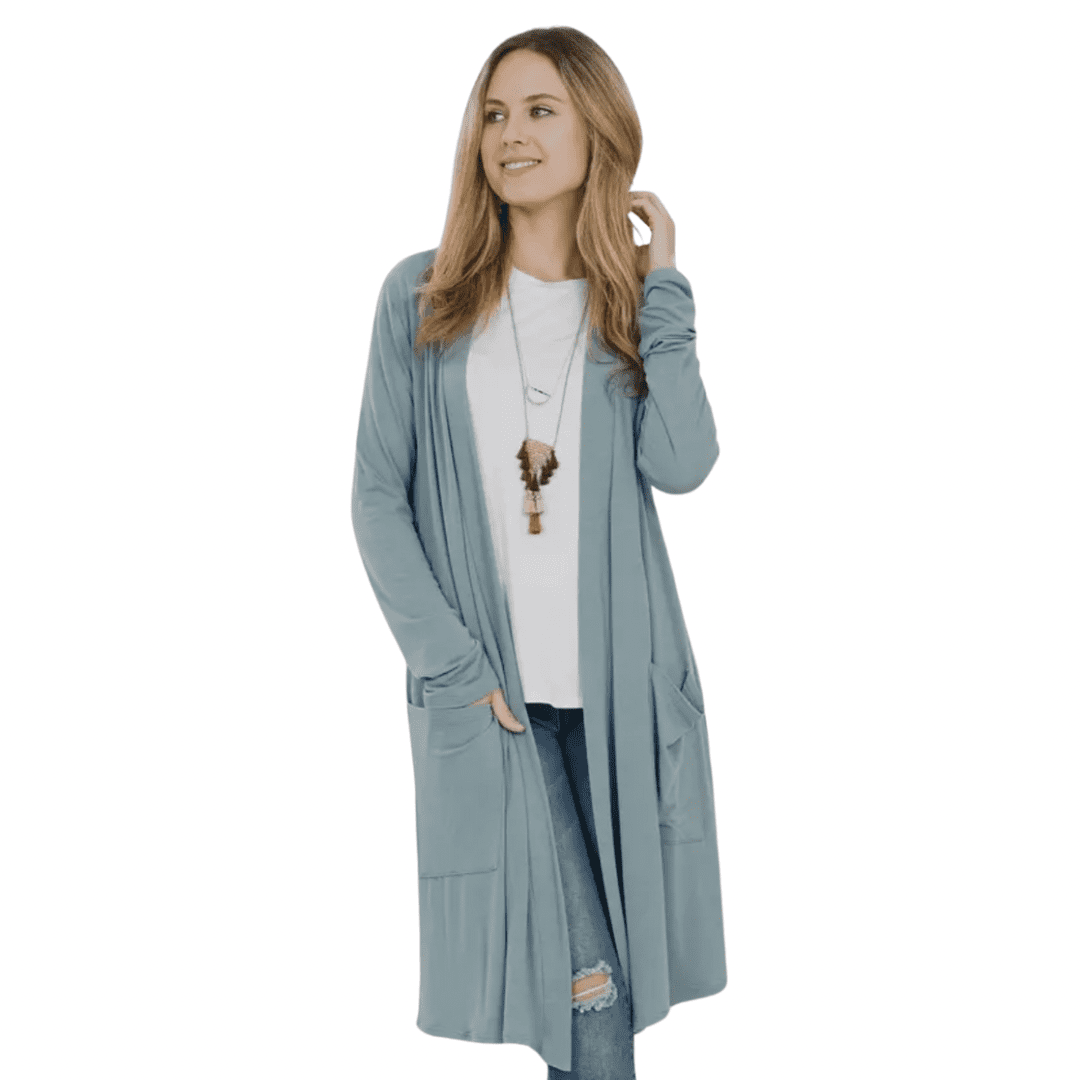 Dusty blue cardigan