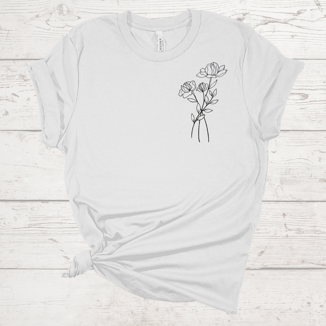 White Flower Tee