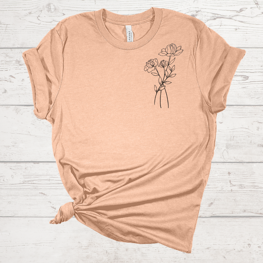 Flower Peach Tee