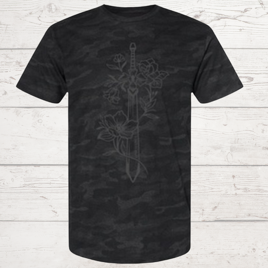 Black Camo Sword Tee