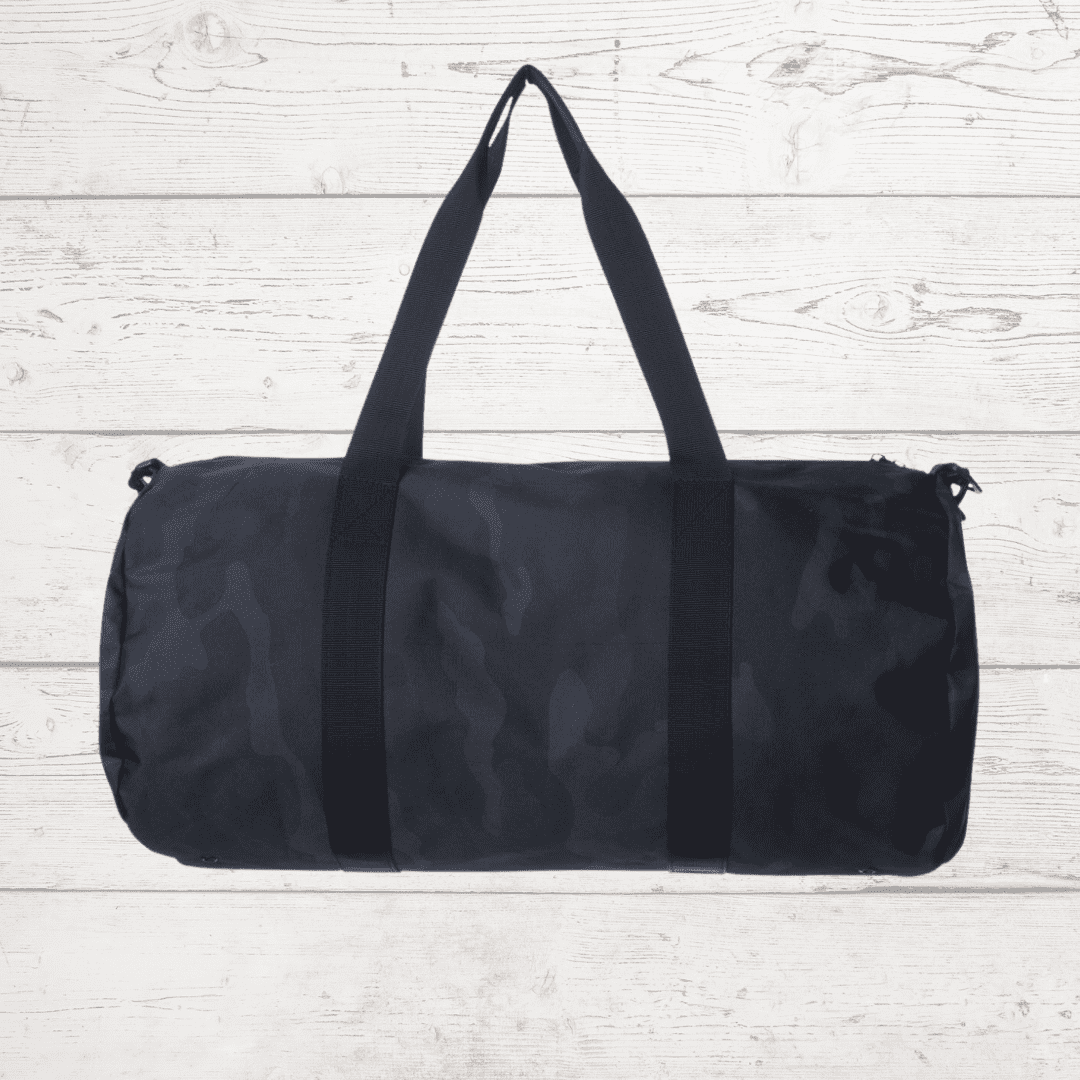 black camo duffel