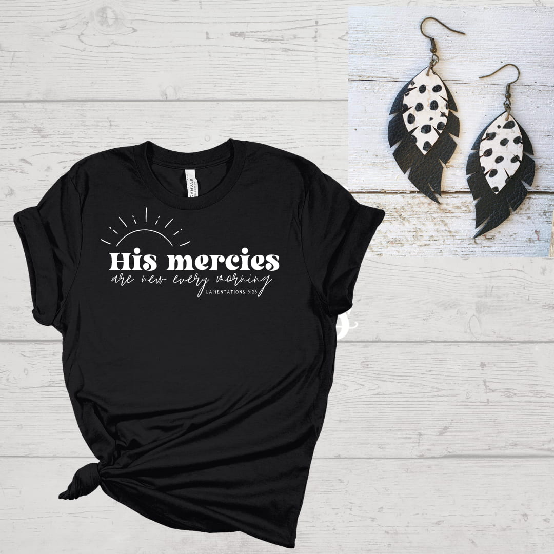 new mercies flat lay with earrings