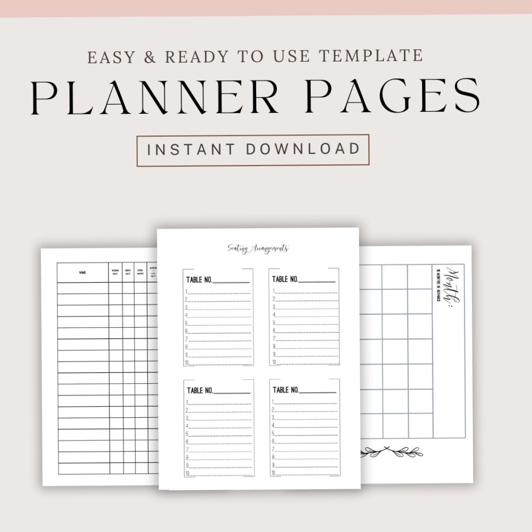 Rose Gold Wedding Planner