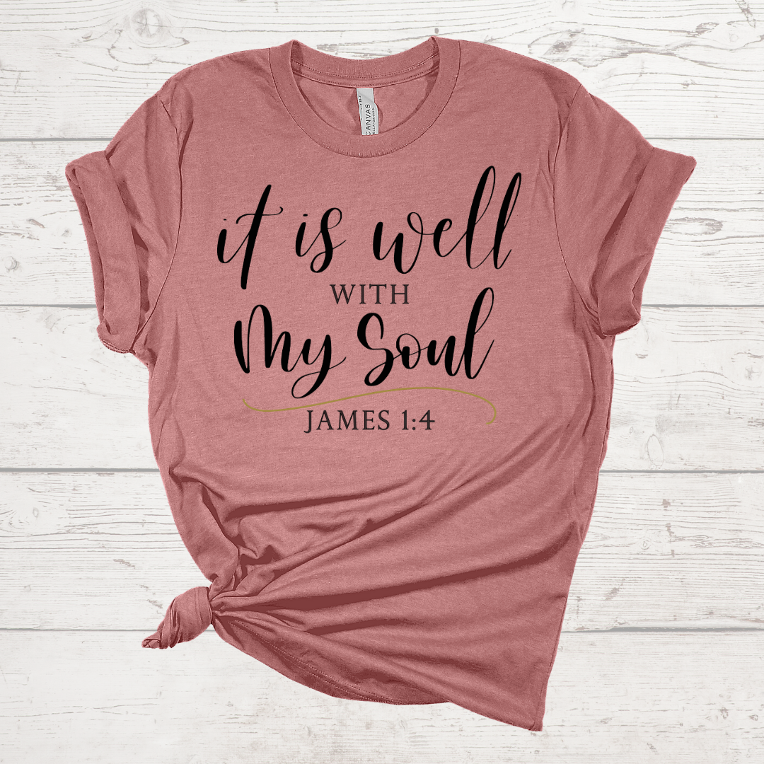 It is Well Heather Mauve Tee