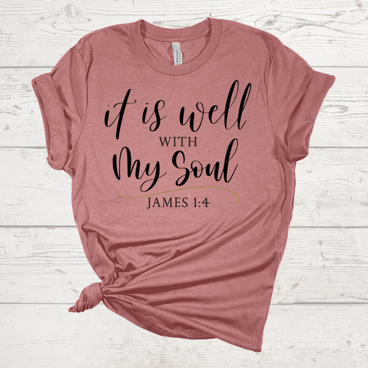 It is Well Heather Mauve Tee