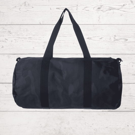 black camo duffel