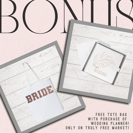 Rose Gold Wedding Planner with FREE Matching Tote!