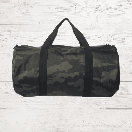 green camo duffel