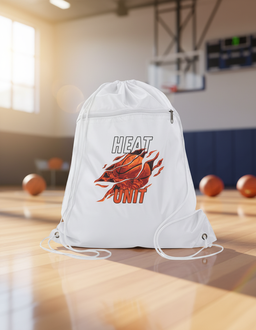 Heat Unit Cinch Bag in White